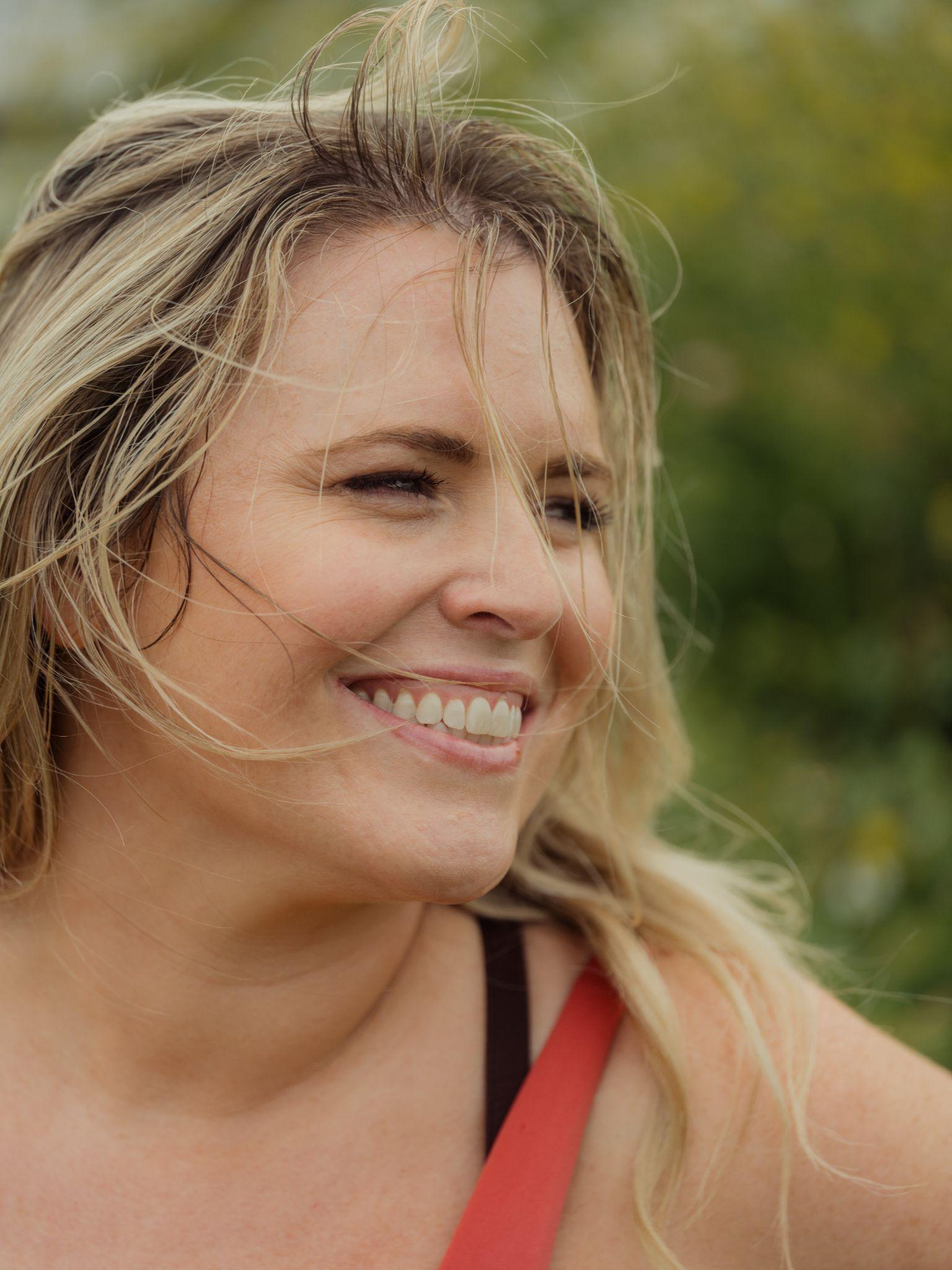 Portrait of a smiling person outdoors